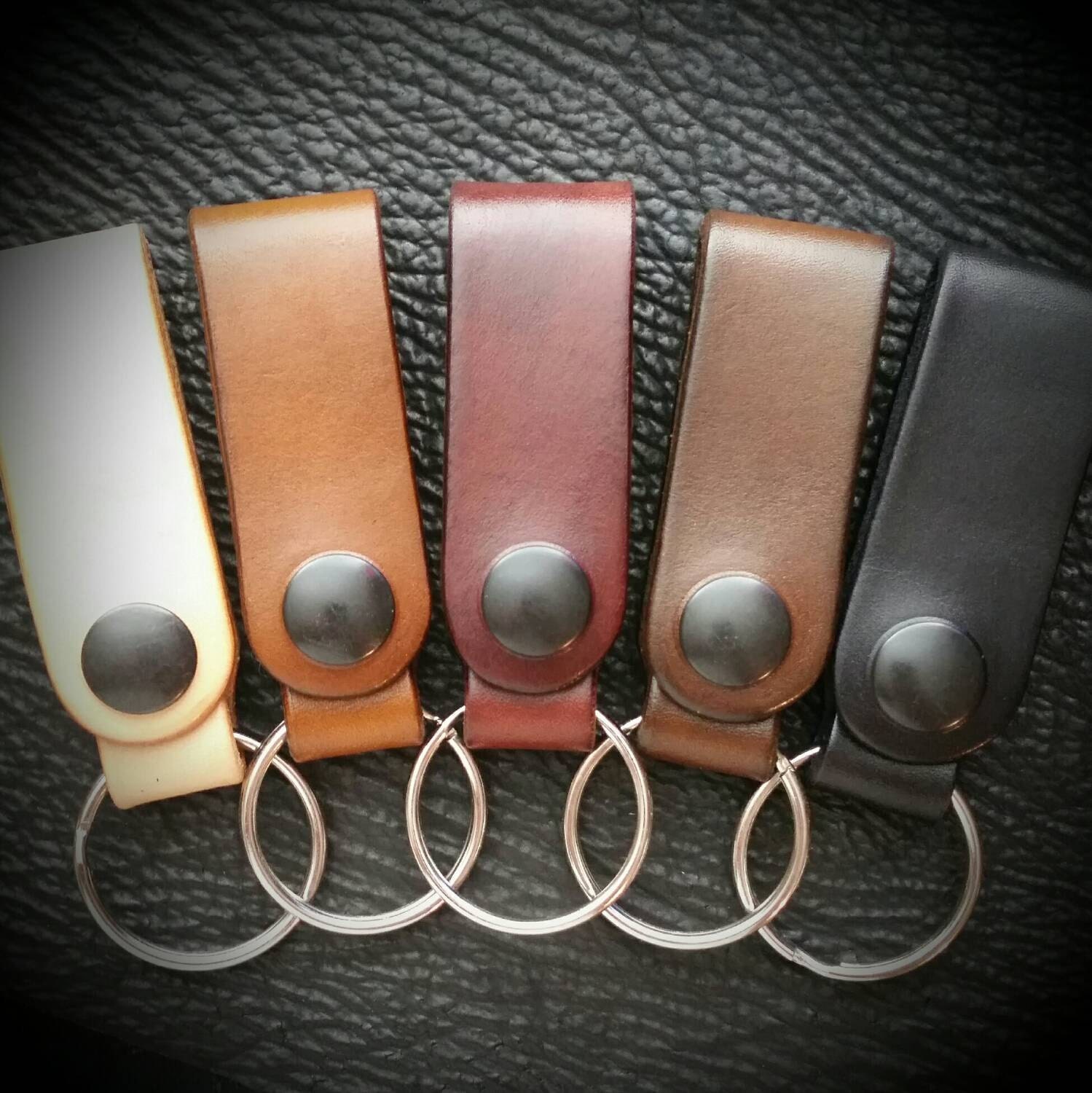STANDARD Leather Key Ring or Wallet Chain Belt Loop - Etsy