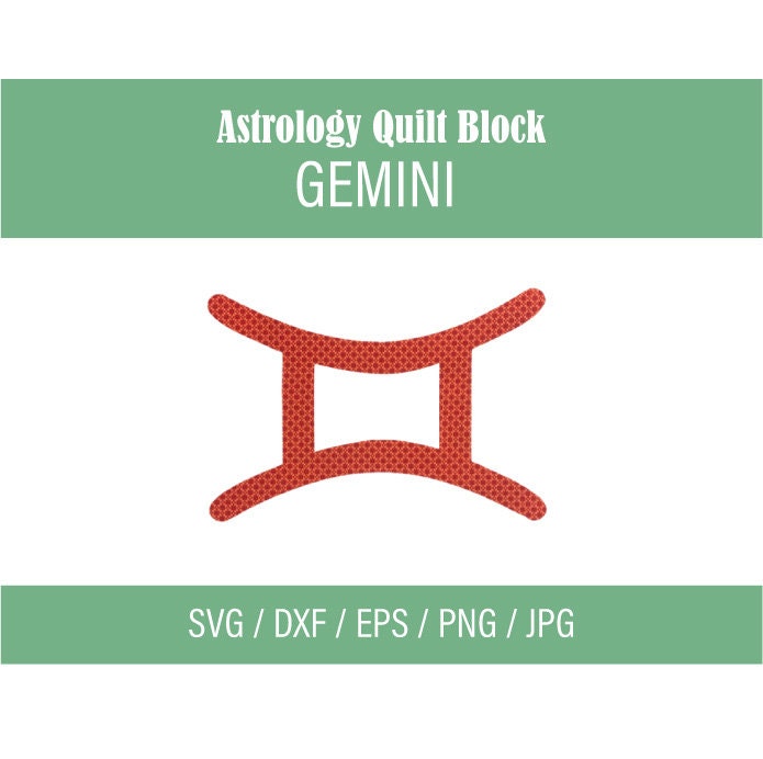 Astrology SVG, Gemini SVG, Fabric SVG, Quilt Svg, Svg, Quilt Pattern ...