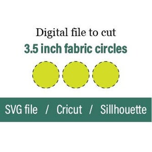 Plotterdatei Kreis, Quilt SVG, Quilt SVG, Stoffkreis, Cricut, Sillhouette, Plotterdatei, 3,5 Zoll Kreis, Cricut Stoffformen