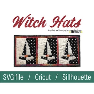 Halloween quilt patterns, PDF quilt pattern, witch quilt pattern, SVG quilt pattern, Cricut quilt pattern, Sillhouette quilt pattern