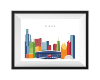 Chicago Skyline Print 8x10 – DIGITAL High Res Download
