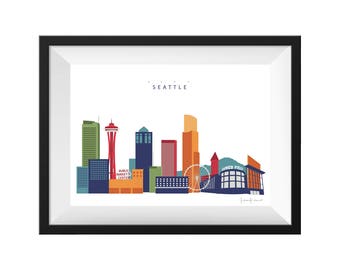 Seattle Washington Print 8x10 – DIGITAL High Res Download