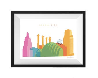 Kansas City Missouri Skyline Print 8x10 – DIGITAL High Res Download