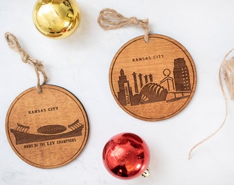 Kansas City Laser Engraved Ornaments