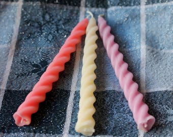 Spiral Beeswax Advent Candles
