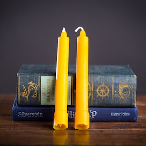 8&quot; Beeswax Taper Candles