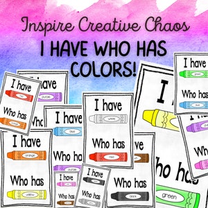Tarjetas de juego Tengo Quien Tiene COLORES