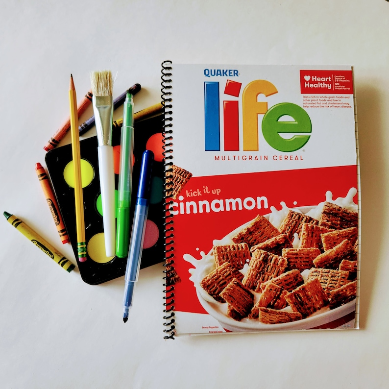 Cereal Box Journal Etsy