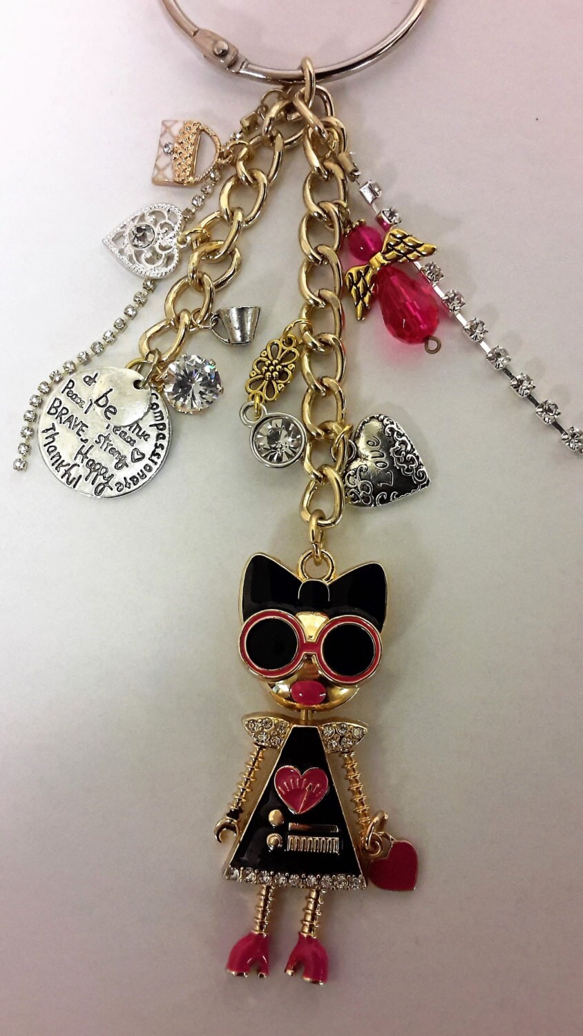 GIRLY GIRL in SUNGLASSES rear view mirror accessory Cute Etsy