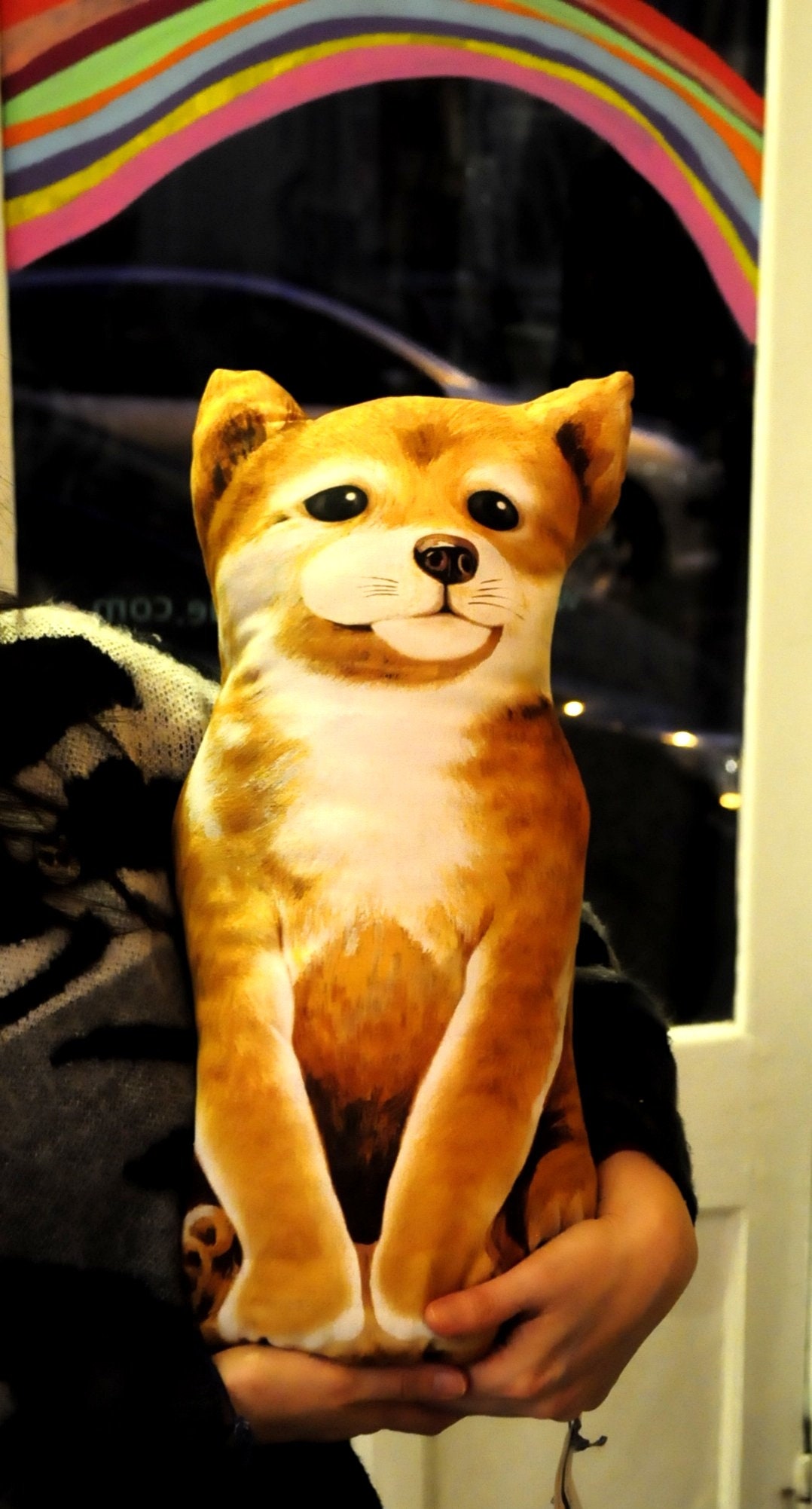 Chien Shiba Coussin Peluche Cadeau de Naissance