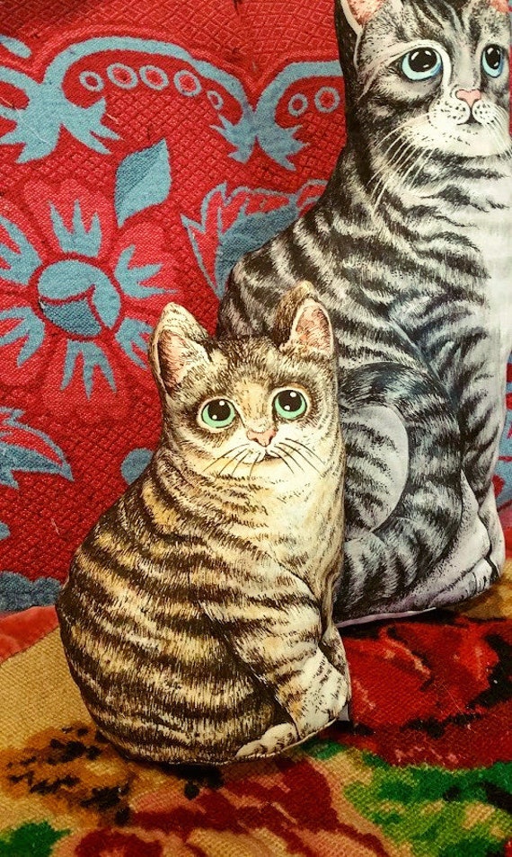 Chaton Tigré Coussin Peluche