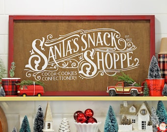 Santa's Snack Shoppe. SVG For Painted Signs