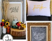 Fall SVG Bundle. Hello Fall, Grateful, and Hey There Pumpkin