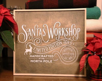 SVG SANTA'S WORKSHOP Christmas Cutting File for Cricut Explore, Silhouette Cameo, Cutting Machines