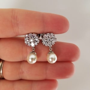 Diamond and pearl drop wedding gauges plugs 8g-0g