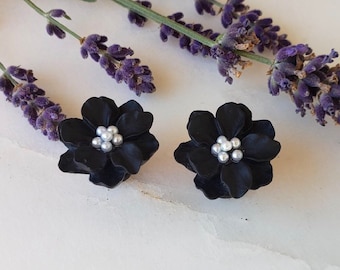 Czarne perłowe wskaźniki magnolii, lekkie zatyczki do kwiatów