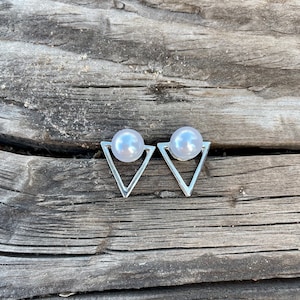 Perla con triangolo geometrico in argento 8g 3 mm 6g 4 mm 4g 5 mm 2g 6 mm