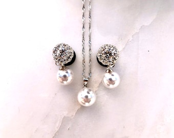 2-delige set parelsnoerstekkers en enkele parelketting 8 g-1" 3 mm-25 mm