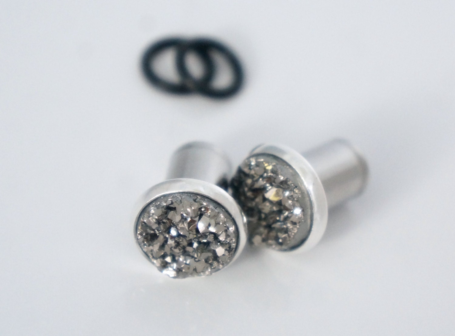 Druzy Ear Plugs 8g 6g 4g 2g 0g 00g 7/16 Cute Gauges 3mm Etsy