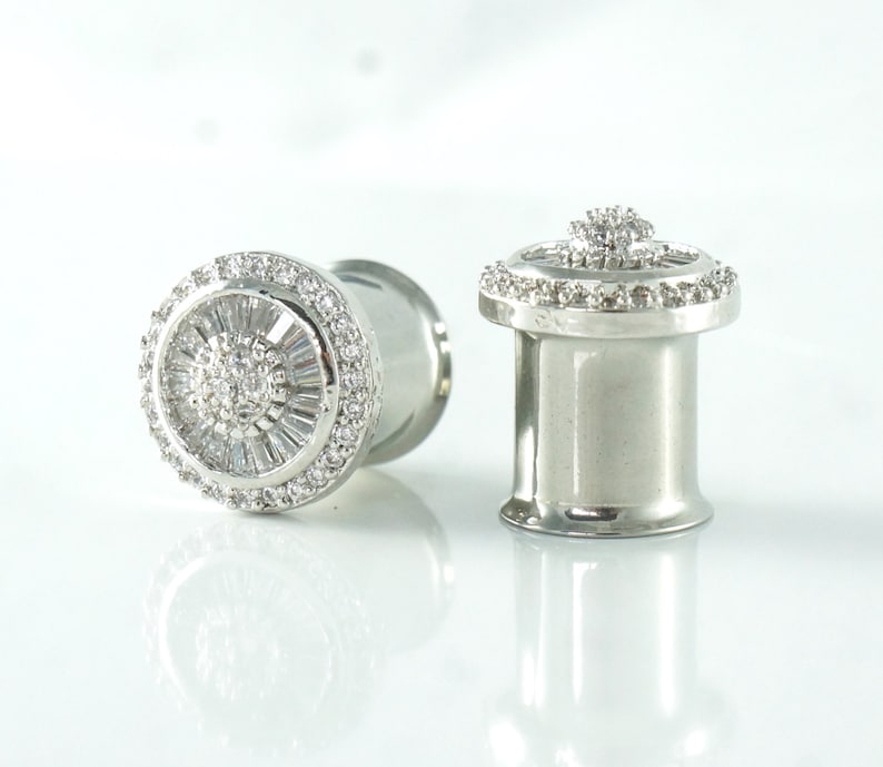 Wedding Gauges 6g 2g 4g 0g 00g 7/16 1/2 Diamond Plugs 3mm 4mm Etsy