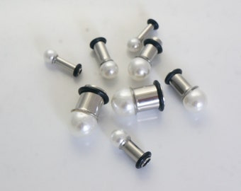 Tapones de Perla: Elegantes tapones tipo perno (8-00 g)