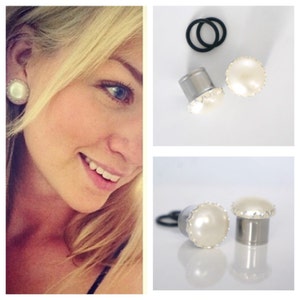 White Pearl Plugs 8g-1"  Cute Gauges 2mm-25mm