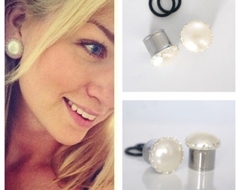 White Pearl Plugs 8g-1"  Cute Gauges 2mm-25mm