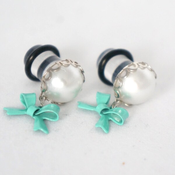 Pearl Ear Plugs Gauges 8g 6g 4g 2g 0g 00g Cute 2mm-10mm