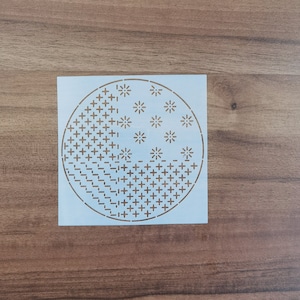 Sashiko Embroidery Stencil – Japanese Quilting Pattern (12.5cm)