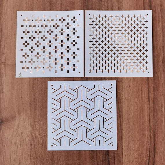 Sashiko Stencil Sashiko Embroidery Pattern Quilting | Etsy