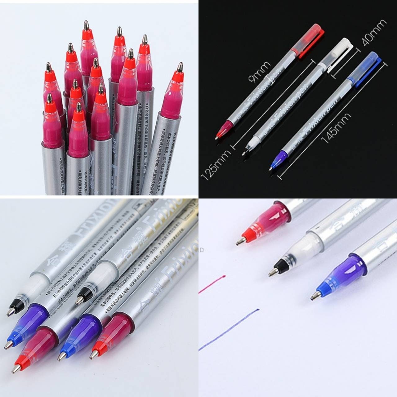 Allary Fabric Marking Heat Erasable Pen w/ Cartridge Refill Black