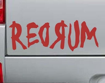 REDRUM Adhesivo de vinilo con diseño de asesinato, muerte y horror (3"-7")