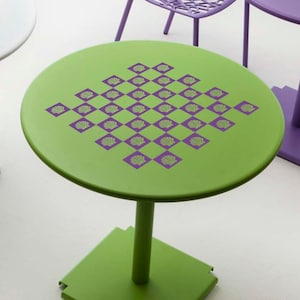 Seashell Beach Chess & Checker Game Board Vinyl Sticker Decal