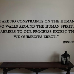 Ronald Reagan Inspirational Classroom School Quote Vinyl Sticker Decal (a)