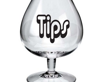 Make your Own TIPS Jar Vinyl Sticker Decal 3.5"h x 5"w (2 Decals) (Jar not Included)