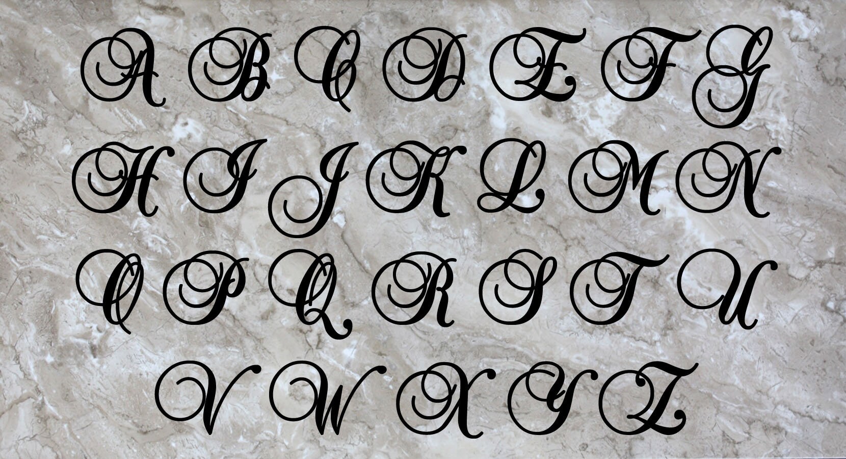 Script Wedding Letter Initial Vinyl Sticker Decal (i) - Etsy