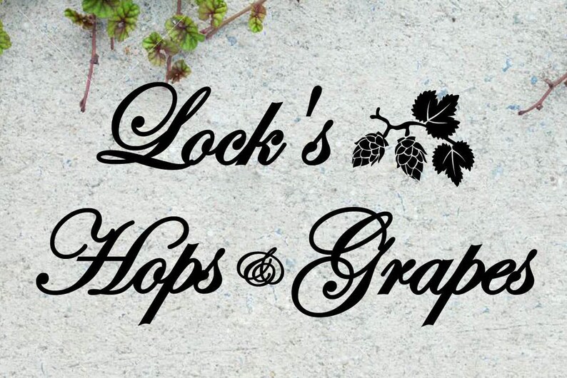 Custom Hops and Grapes Wine Vinyl Wall Quote Sticker Decal Etsy