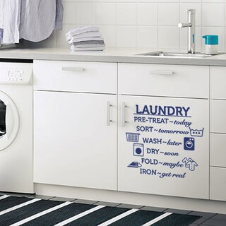 Targa In Latta Per Lavanderia 'The Laundry Room' 20x30 Cm - Vintage Metallico Per Parete, Decorazione Rustica