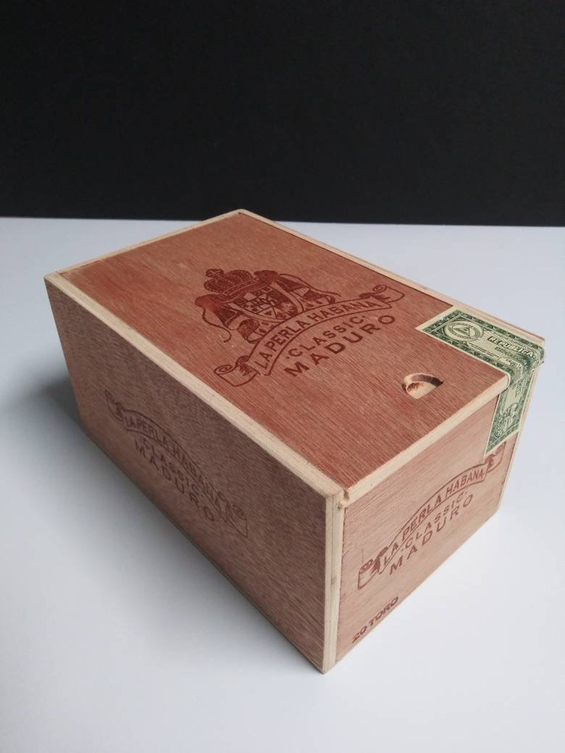 La Perla Habana Maduro Caja de Cigarros de Madera Vacía para | Etsy