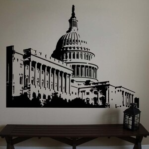Capitol Building Washington DC Senate Vinyl Wall Sticker Decal 45