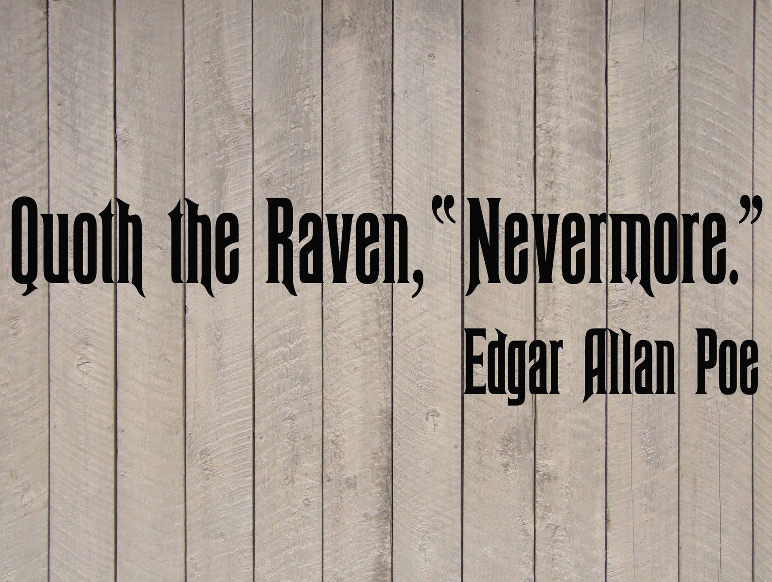 Edgar Allan Poe Raven Nevermore Quote Vinyl Wall Sticker Decal Etsy
