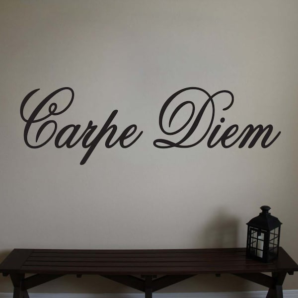 Carpe Diem Seize the Day Vinyl Sticker Decal 7"h x 22"w