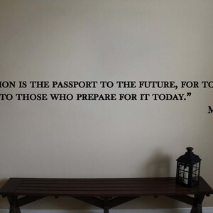 Malcolm X Inspirational Classroom Quote Vinyl Wall Sticker Decal