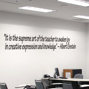 Albert Einstein Inspirational Teacher Classroom Quote Vinyl Sticker ...