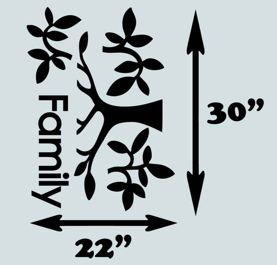 Family Tree Vinyl Wall Sticker Decal C Etsy