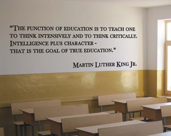 Martin Luther King Inspirational Classroom School Quote Vinyl Sticker Decal (d)