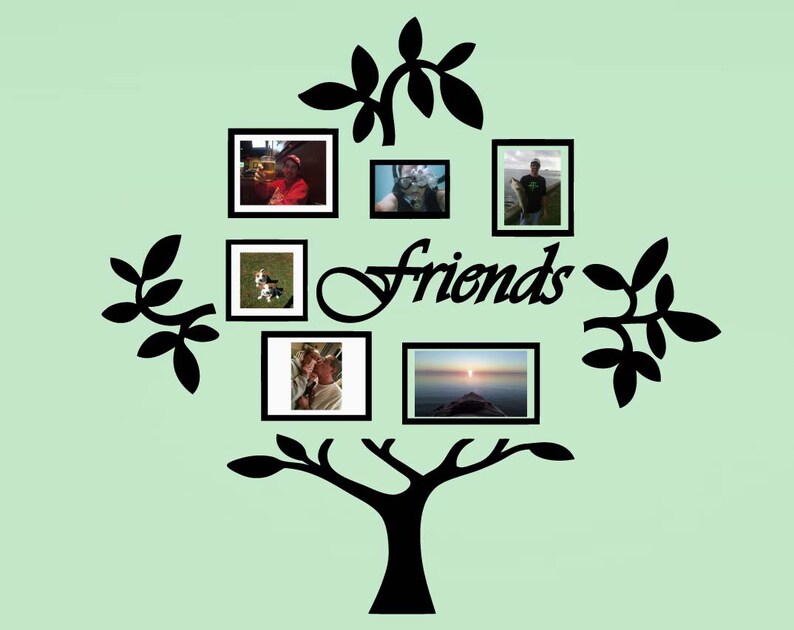 Friends Family Tree Vinyl Wall Sticker Decal (A) - Etsy