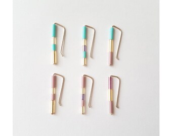 Zoe - Ear Climber, Ear Pin, Ear Crawler, Minimalista Ear Cuff, Ear Sweep, Orecchini, Regalo di Natale per lei, Moderno Semplice