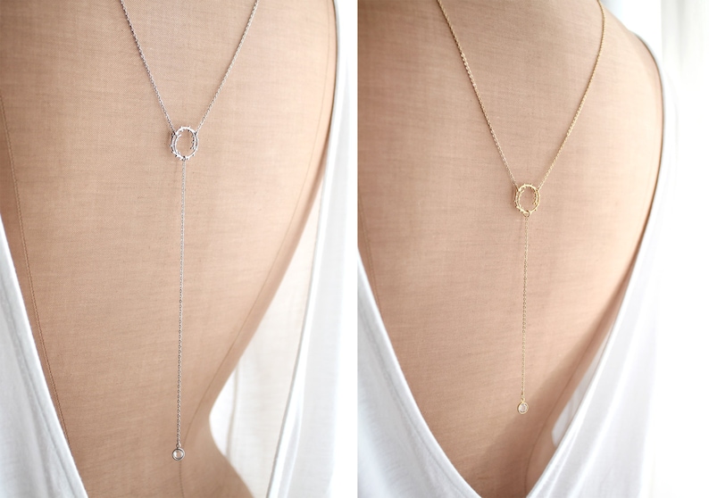 Laura Back Necklace Back Chain Gold Leaf Bridal Jewelry - Etsy