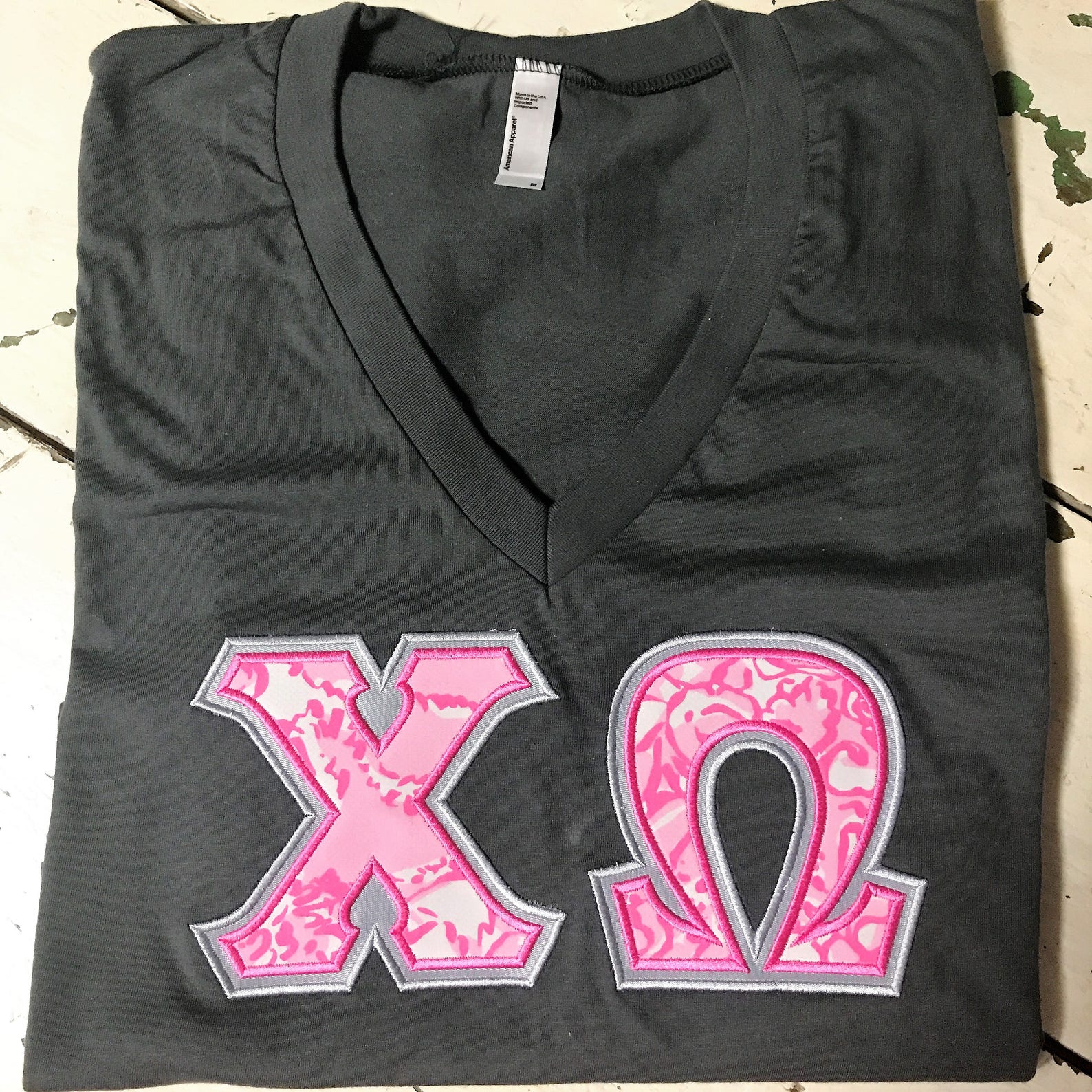 Sorority Letter Shirt American Apparel V-Neck Lilly Pulitzer | Etsy